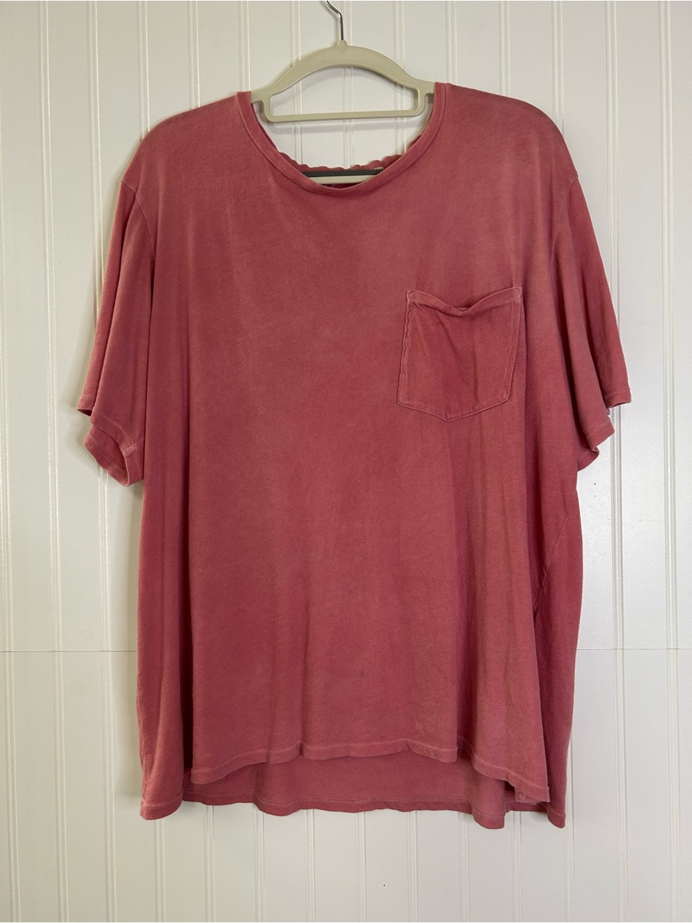 Marine Layer Pink Short-Sleeve Pocket Tee Size Large